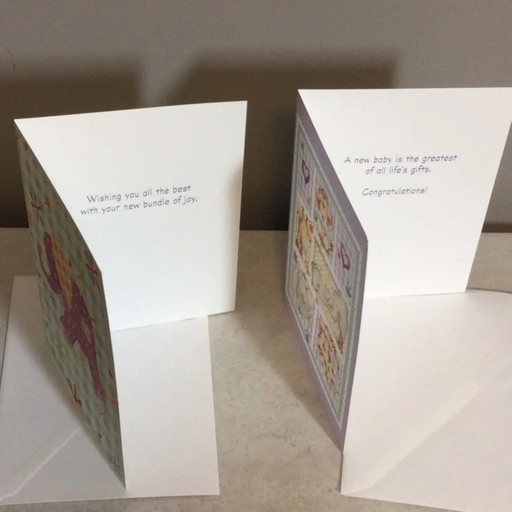 Dozen Colorful Baby Shower Greeting Cards